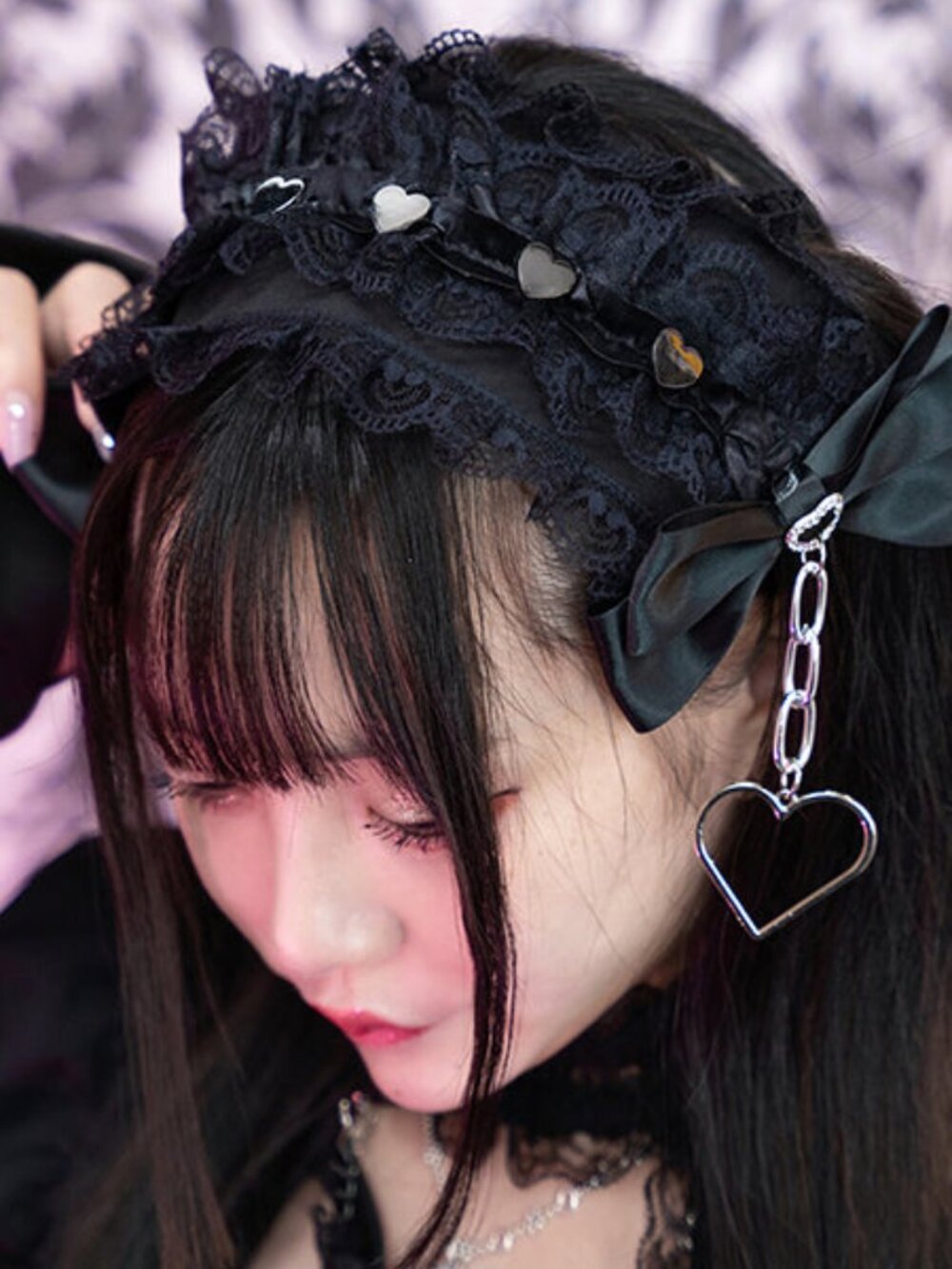 NEW ACDC RAG Love Punk Black Lolita Head Dress